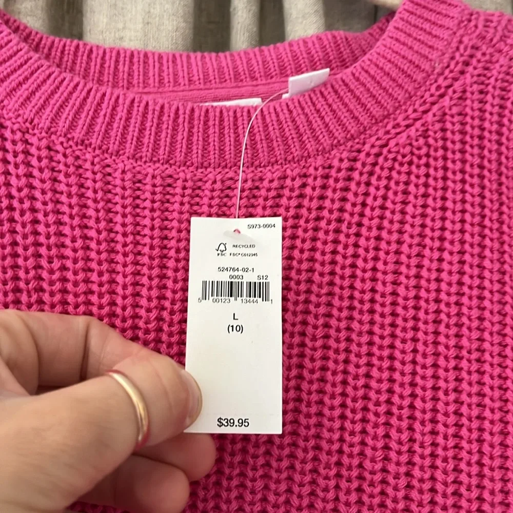 Gap Kids Girls Hot Pink Cozy Oversized Knit Sweater